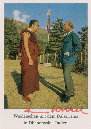 Lot #260 Dalai Lama and Heinrich Harrer Signed Photographs - Image 2
