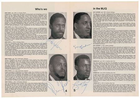 Lot #580 Modern Jazz Quartet Program - Image 1