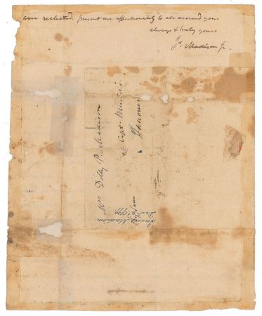Lot #1 James Madison: In an early letter to Dolley Madison, James touches upon the Anglo-Russian invasion of Holland and elections in the Virginia House of Delegates - Image 2