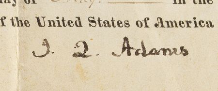 Lot #3 John Quincy Adams Signed Document - Image 2