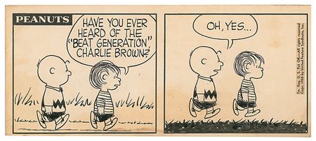 Lot #460 Charles Schulz: Schulz inks Charlie Brown as a 