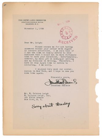 Lot #490 Margaret Mitchell: Two months before publishing Gone With the Wind: 