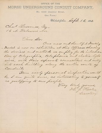 Lot #218 Samuel F. B. Morse Handwritten Letter Signed - Image 1