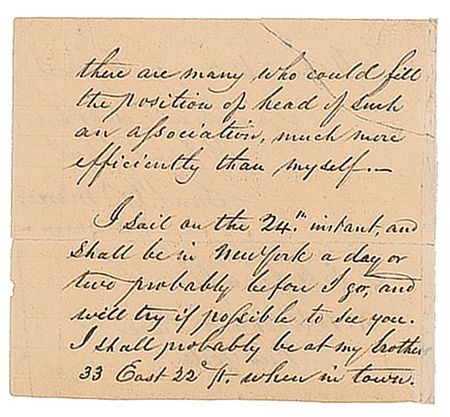 Lot #218 Samuel F. B. Morse Handwritten Letter Signed - Image 3