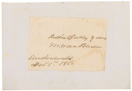 Lot #5 Martin Van Buren Signature