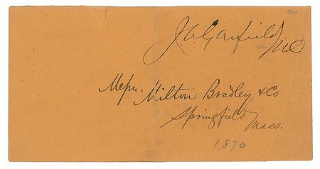 Lot #114 James A. Garfield: Garfield buys a board game - Image 1
