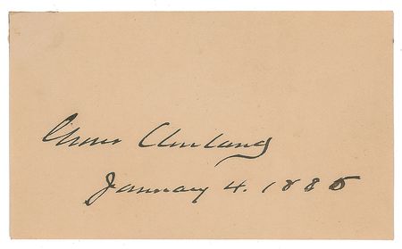 Lot #81 Grover and Frances Cleveland Signature - Image 1