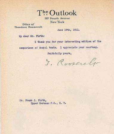 Lot #24 Theodore Roosevelt: Teddy receives an
