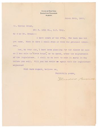 Lot #22 Theodore Roosevelt: I have been planning