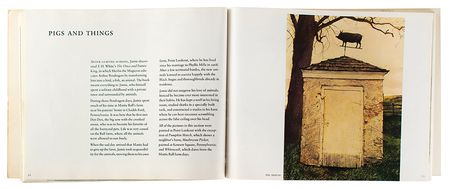 Lot #420 Jamie Wyeth: Unique twice-signed book with a portrait of a pig - Image 4