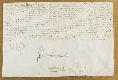 Lot #234 King Francis I Signed Document - Image 2