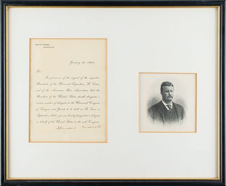 Lot #23 Theodore Roosevelt Typed Letter Signed