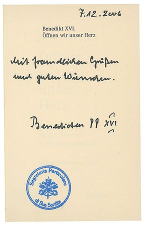 Lot #288 Pope Benedict XVI Book - Image 2