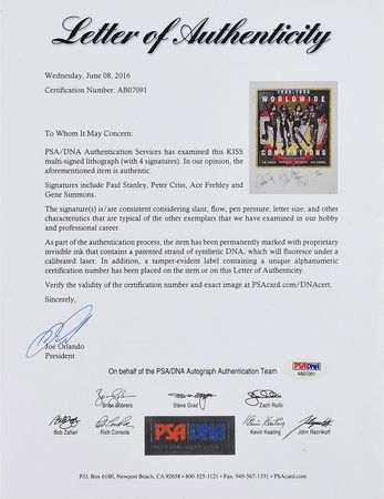 Lot #606 KISS Lithograph - Image 2