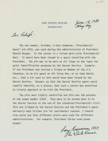 Lot #50 Ronald Reagan Badge - Image 2