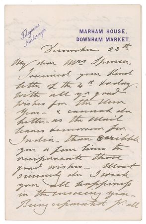 Lot #233 King Edward VII Handwritten Letter Signed - Image 1