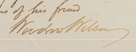 Lot #32 Woodrow Wilson: Presented to the commander of the USS George Washington, which brought him to Europe to negotiate the end of World War I - Image 2