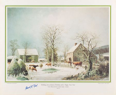 Lot #111 Gerald Ford Christmas Card - Image 1