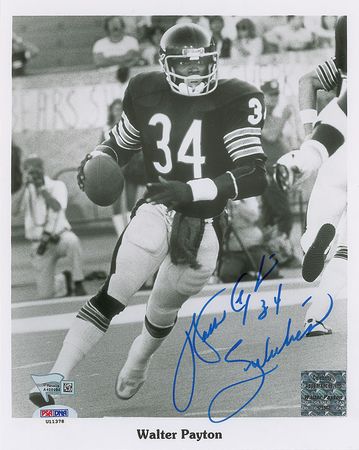 Lot #716 Walter Payton Signed Photograph - Image 1