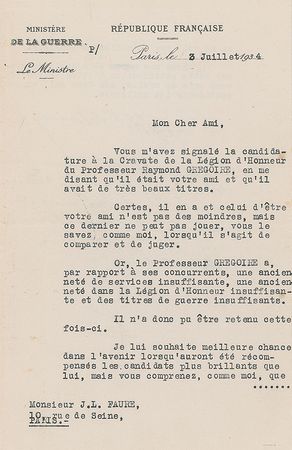 Lot #315 Philippe Pétain Typed Letter Signed - Image 1