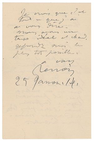 Lot #412 Pierre-Auguste Renoir: Renoir prepares to receive a sculptor from art dealer Ambroise Vollard - Image 3