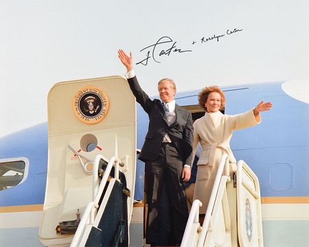 Lot #77 Jimmy and Rosalynn Carter Signed Photograph - Image 1