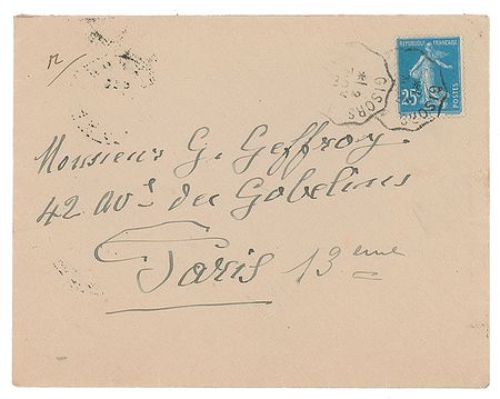 Lot #406 Claude Monet Handwritten Letter Signed - Image 3