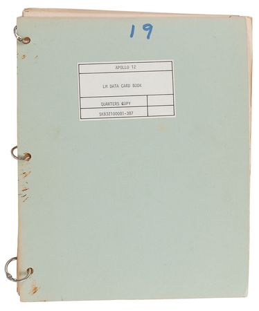 Lot #8247  Apollo 12 Crew Quarters Data Card Book - Image 1