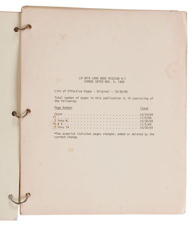 Lot #8247  Apollo 12 Crew Quarters Data Card Book - Image 2
