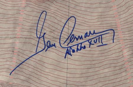 Lot #8359 Gene Cernan Signed Topographic Lunar Map - Image 2
