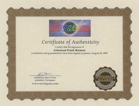 Lot #8390 Frank Borman Signed Photograph - Image 2