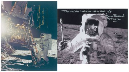 Lot #8426 Alan Bean Pair of Signed Photographs - Image 1