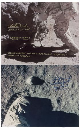 Lot #2483 Charlie Duke Pair of Signed Photographs