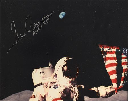 Lot #8507 Gene Cernan Signed Photograph - Image 1