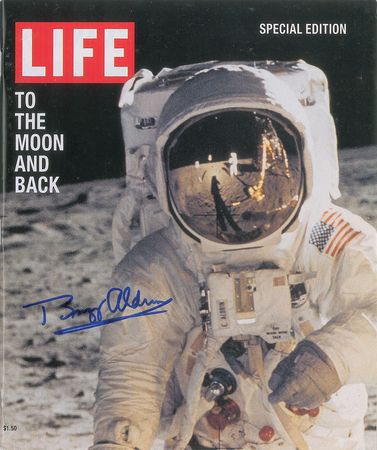 Lot #8222 Buzz Aldrin Signed Life Magazine - Image 1