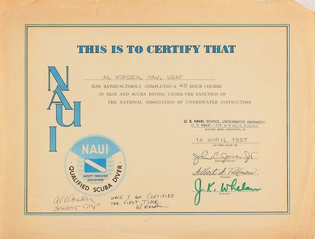 Lot #8342 Al Worden Group Lot of (7) Training Certificates - Image 2