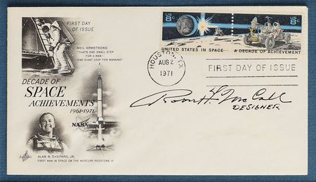 Lot #8689 Robert McCall Original Stamp Drawing - Image 4