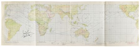 Lot #8467 James Lovell Signed Chart - Image 1