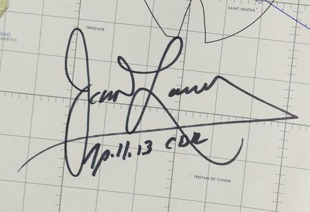 Lot #8467 James Lovell Signed Chart - Image 2