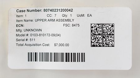 Lot #8645  Space Shuttle EMU Suit Upper Arm Assembly - Image 5