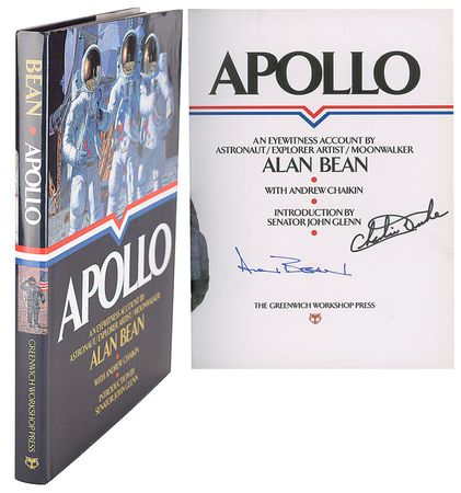 Lot #8518 Alan Bean and Charlie Duke Signed Book - Image 1