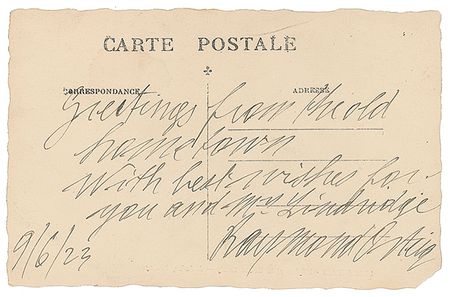 Lot #8006 Raymond Orteig Autograph Note Signed