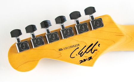 Lot #8365  Astronaut Signed Fender Guitar by Chip Ellis - Image 8