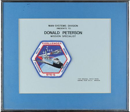 Lot #8593 Don Peterson's STS-6 Flown Suit Patch - Image 2