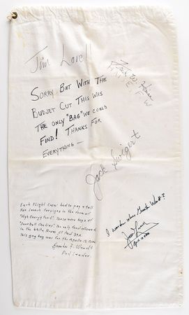 Lot #8260  Apollo 13 Crew-Signed Gag Bag