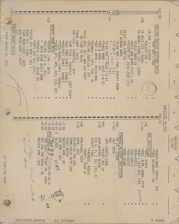Lot #8303  Apollo 13 Training-Used Timeline Manual Signed by James Lovell and Fred Haise - Image 2