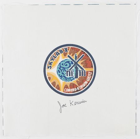 Lot #8534 Joe Kerwin Signed Skylab II Beta Cloth Insignia - Image 1
