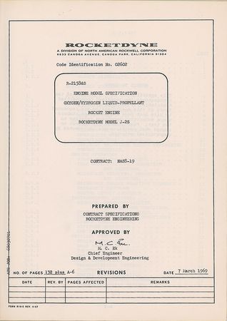 Lot #8033  Rocketdyne J-2S Engine Model Specification Report - Image 2