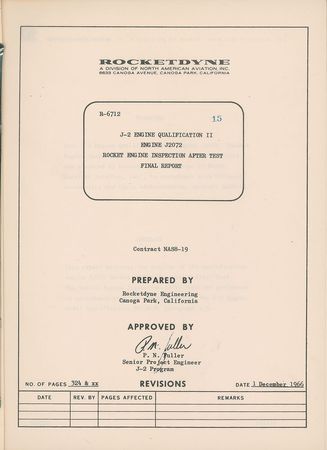 Lot #8032  Rocketdyne J-2 Engine Qualification Final Report - Image 2