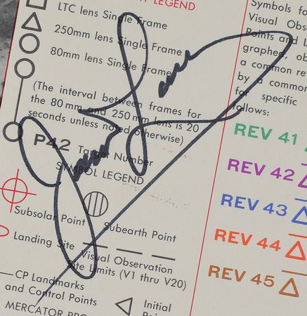 Lot #8311 James Lovell's Apollo 13 Flown Orbital Science Chart - Image 2